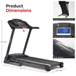 Sunny Health & Fitness Premium Smart Treadmill w/ Auto Incline in Black