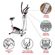 Sunny Health & Fitness Essential Interactive Series Seated Elliptical in Grey
