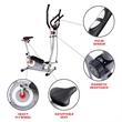Sunny Health & Fitness Essential Interactive Series Seated Elliptical in Grey
