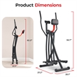 Sunny Health & Fitness Air Walk Trainer Pro in Black