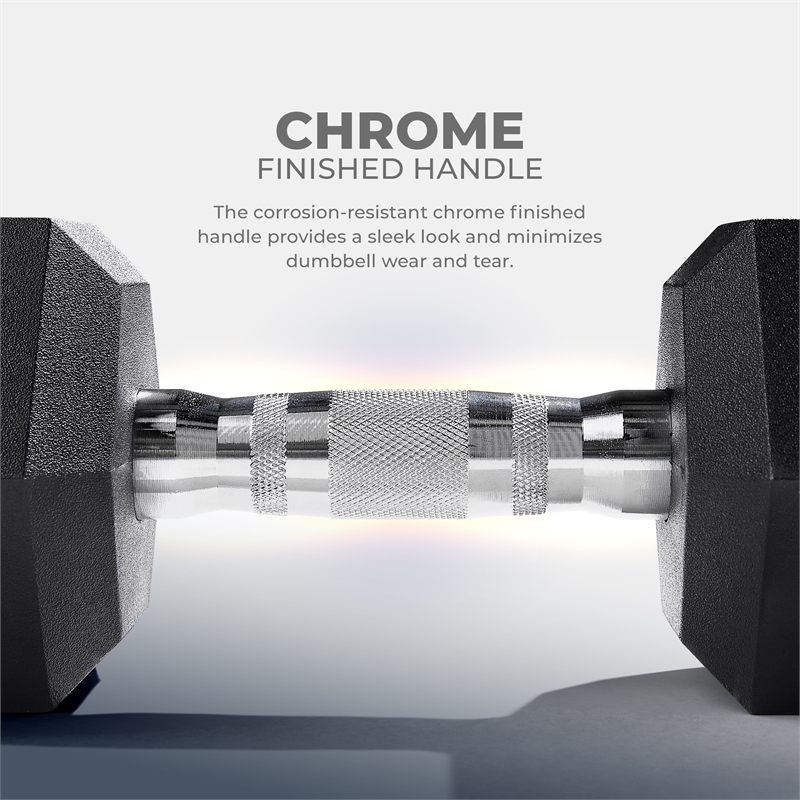 Sunny Health & Fitness Core Fit Hex Style Dumbbells 10lb Pair in Black