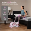 Sunny Health & Fitness Pink Smart Portable Magnetic Under Desk Elliptical - Pink