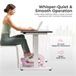 Sunny Health & Fitness Pink Smart Portable Magnetic Under Desk Elliptical - Pink