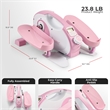 Sunny Health & Fitness Pink Smart Portable Magnetic Under Desk Elliptical - Pink