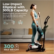 Sunny Health & Fitness Smart Compact Magnetic Elliptical Trainer in Grey