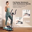Sunny Health & Fitness Smart Compact Magnetic Elliptical Trainer in Grey
