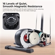 Sunny Health & Fitness Smart Compact Magnetic Elliptical Trainer in Grey