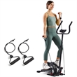 Sunny Health & Fitness Smart Compact Magnetic Elliptical Trainer in Grey