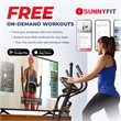 Sunny Health & Fitness Smart Elliptical Machine in Black