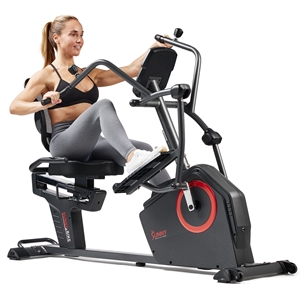 Smart Recumbent Cross Trainer Elliptical Exercise Bike - Black