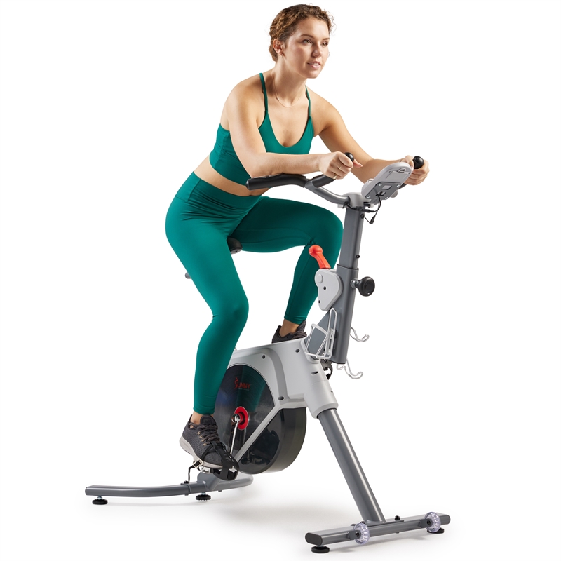 Sunny Health & Fitness Prime Mag Belt Drive Indoor Bike 2-Stage Trans in Gray