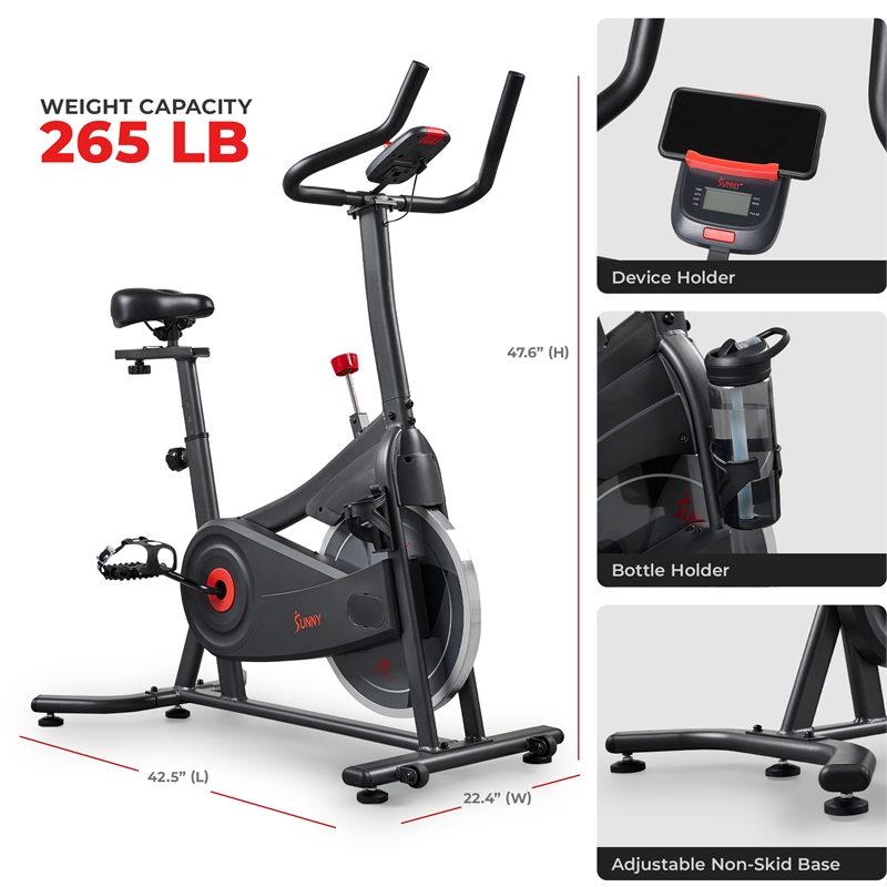 Sunny Health & Fitness ACTIVE 100 Smart Mag Cycling Bike in Black