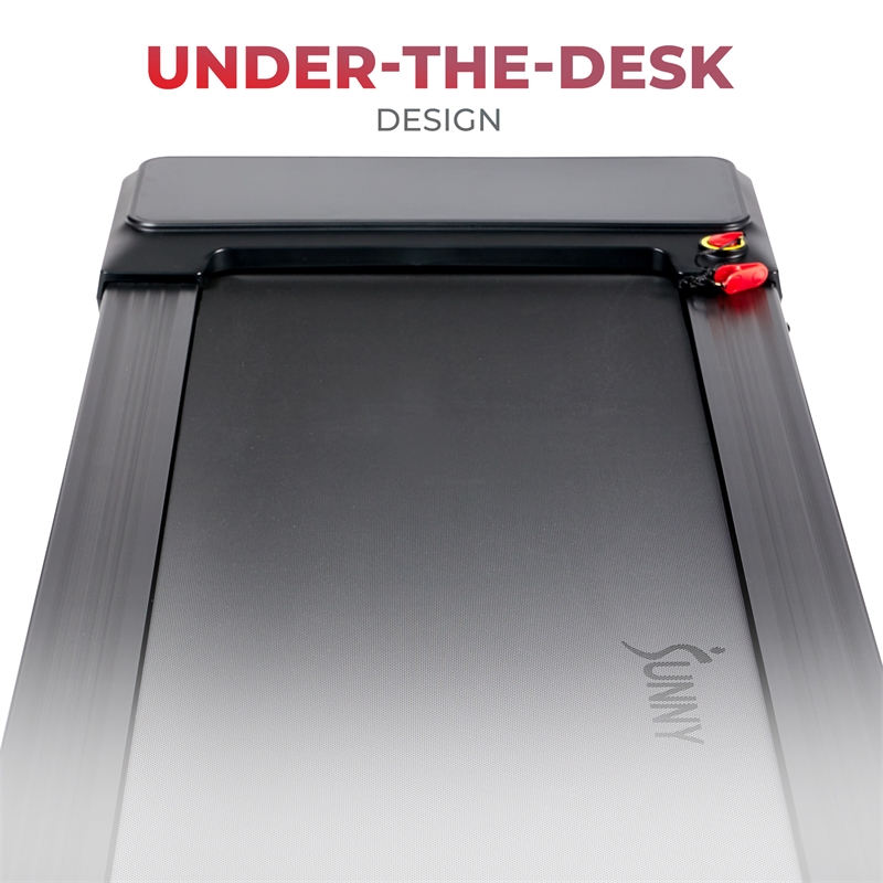 Sunny Health & Fitness Smart Compact Auto Incline Treadpad Treadmill in Black