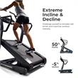Sunny Health & Fitness Commercial Level Ultimate Incline/Decline Treadmill-Black