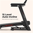 Sunny Health & Fitness Modern T10 Smart Treadmill in Black/Red