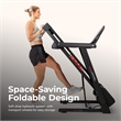 Sunny Health & Fitness Modern T10 Smart Treadmill in Black/Red