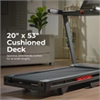 Sunny Health & Fitness Modern T10 Smart Treadmill in Black/Red