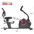 Sunny Health & Fitness Premium Smart Recumb Bike in Black