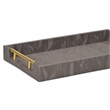 Ausel Crinkled Gloss Pattern Tray with Gold Handles