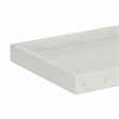 Sarrasseau White Marble Tray with Raised Rim