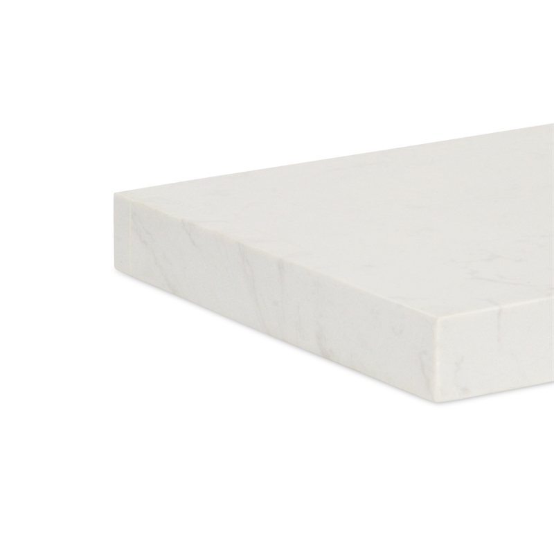 Sarrasseau White Marble Tray with Raised Rim