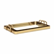 Nuvelle Set of 2 Metal Mirrored Trays
