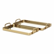Nuvelle Set of 2 Metal Mirrored Trays