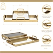 Nuvelle Set of 2 Metal Mirrored Trays