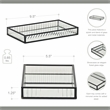 Veldra Black Rectangular Fluted Glass Tray