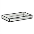 Veldra Black Rectangular Fluted Glass Tray
