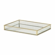 Veldra Gold Rectangular Fluted Glass Tray