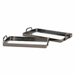 Nuvelle Set of 2 Metal Mirrored Trays