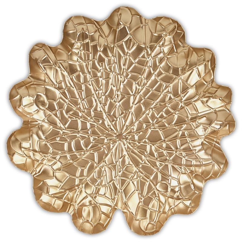 Delphine Golden Metal Lilypad Catchall Tray - Large