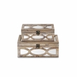 Twyla Set of 2 Mirror Overlayed Wood Boxes