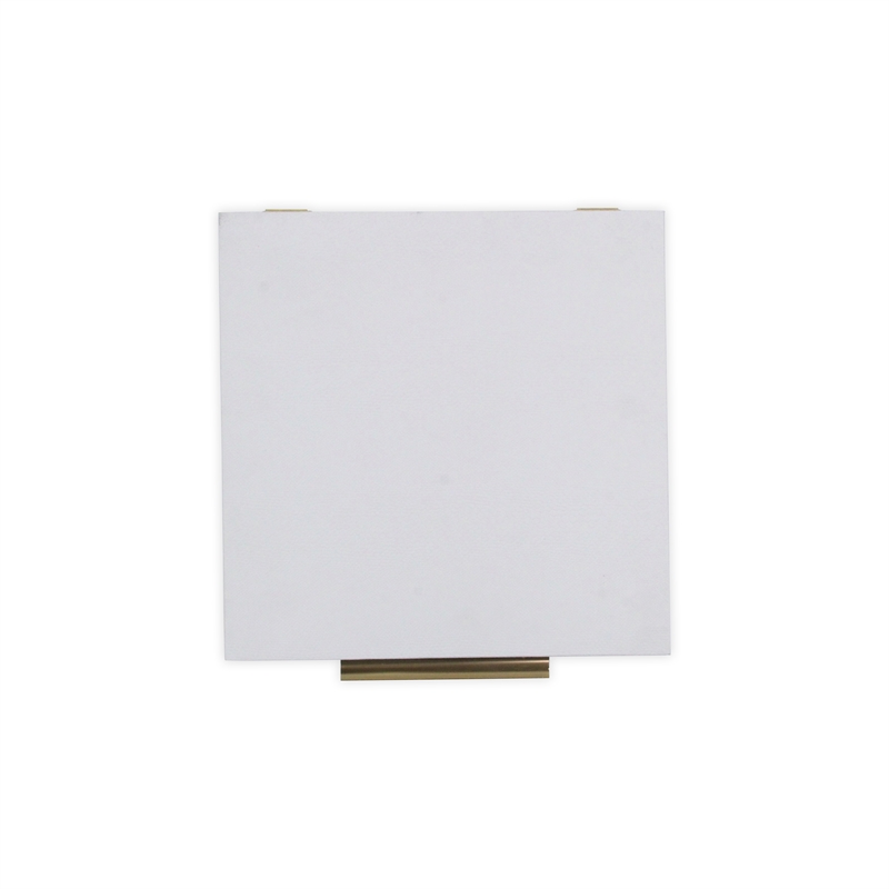 Lusan Square Decorative Box Set - White Faux Snakeskin