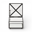 Vortial Metal Framed Glass Pyramid Decorative Box - Black