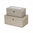 Fidela Set of 2 Soft Gold Vinyl Boxes