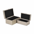 Fidela Set of 2 Soft Gold Vinyl Boxes