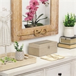 Fidela Set of 2 Soft Gold Vinyl Boxes