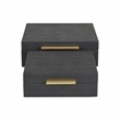 Lusan Square Decorative Box Set - Black Faux Shagreen