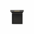 Lusan Square Decorative Box Set - Black Faux Croco