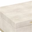 Zynova Rectangular Box Set - Cream Faux Shagreen