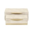 Zynova Rectangular Box Set - Cream Faux Shagreen