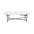 Tingri Modern White Cushion Top Entryway Bench
