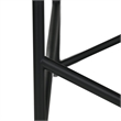 Trion Abstract Black Bench with White Boucle Upholstery