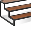 Brio Wood and Metal Framed Tiered Table Shelf