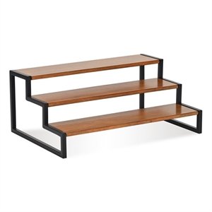Brio Wood and Metal Tiered Table Shelf