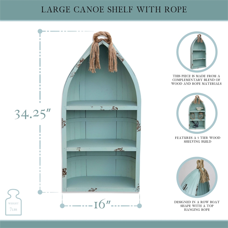 Juniper Large Canoe Style Shelf