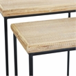 Elora Modern Set of 2 Rect. Wood & Metal Side Tables