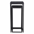 Sarrasseau Set of 2 Black Marble Square Side Tables